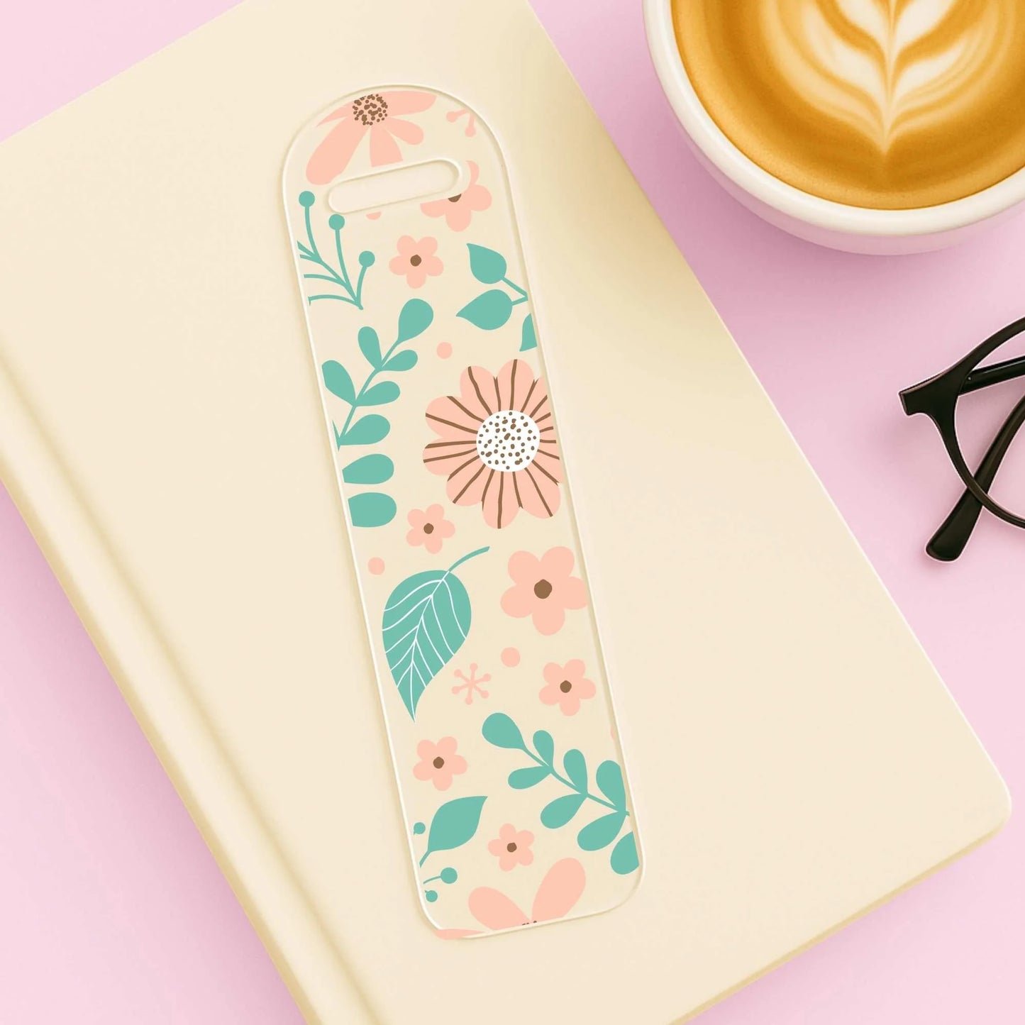 Pastel Floral Acrylic Bookmark