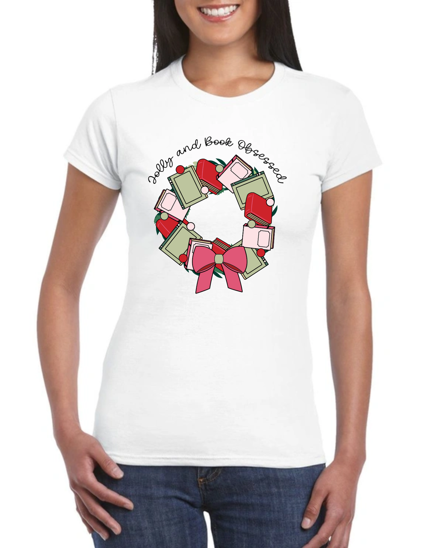 Book Wreath t shirt