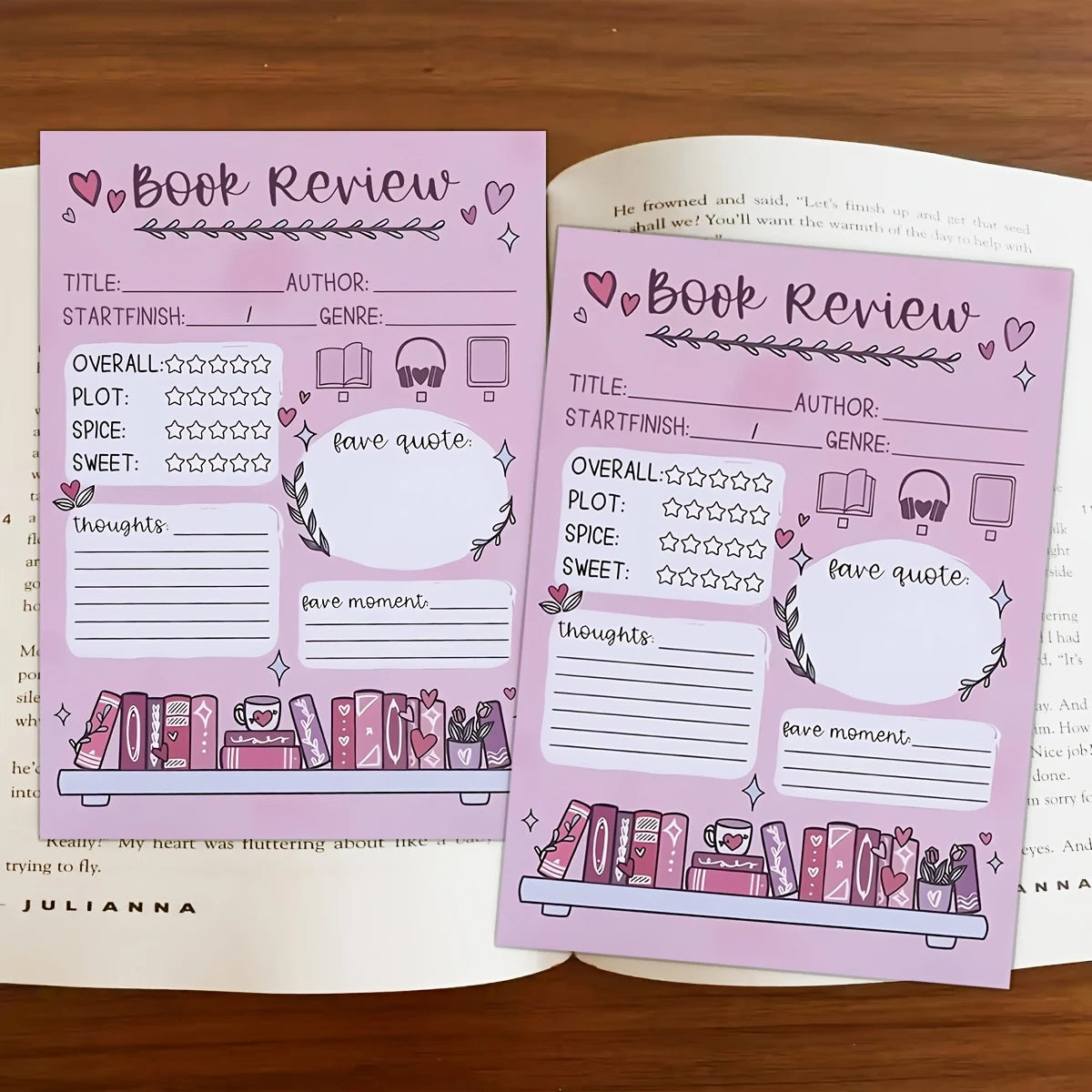 Book Review note pad - 100 sheets