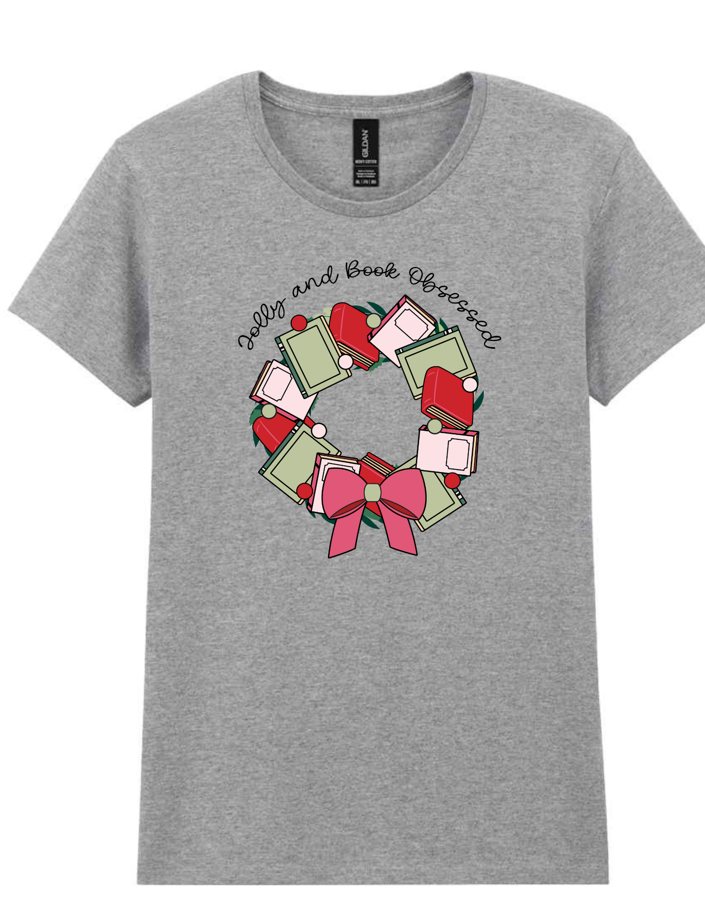 Book Wreath t shirt