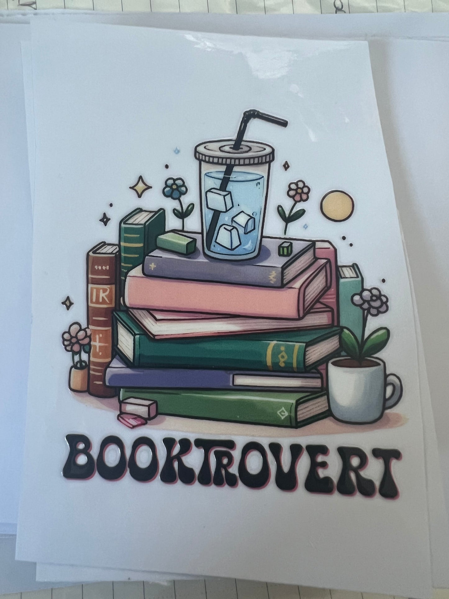 Booktrovert UVDTF cup single sided