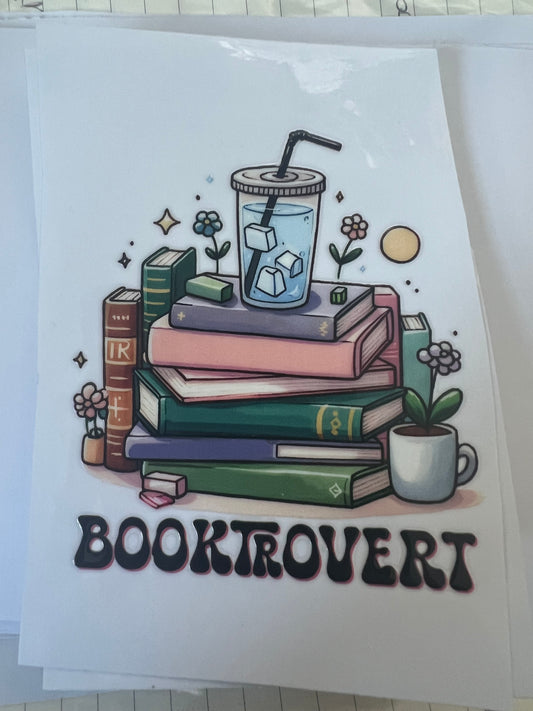 Booktrovert UVDTF cup single sided