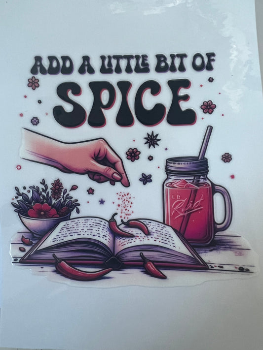 Add a little spice UVDTF cup single sided