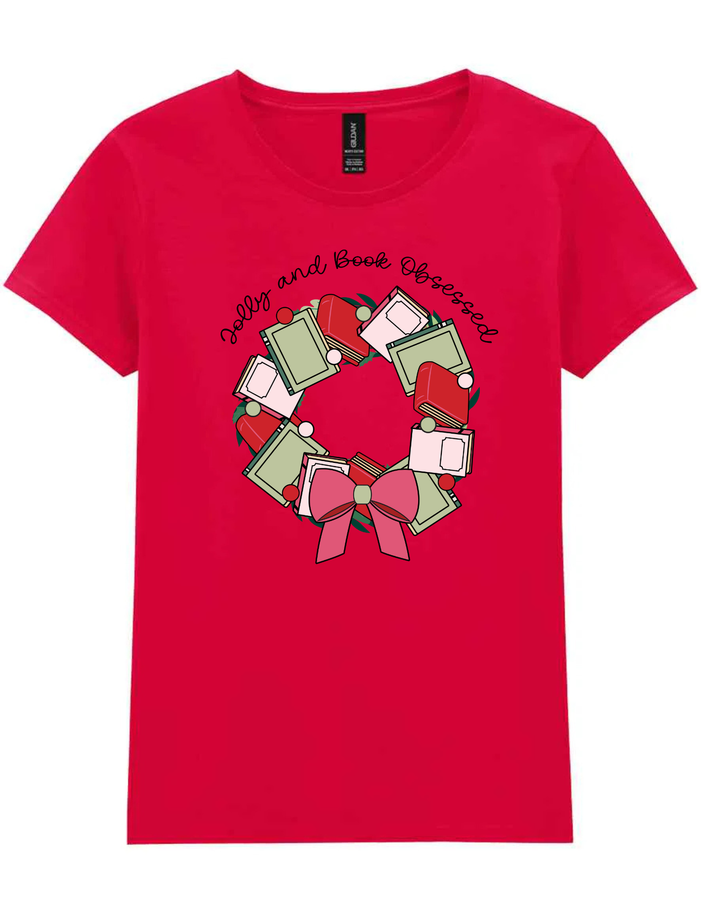 Book Wreath t shirt