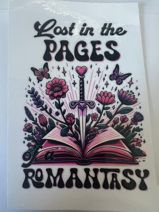 Lost in the pages of a Romantasy UVDTF cup single sided
