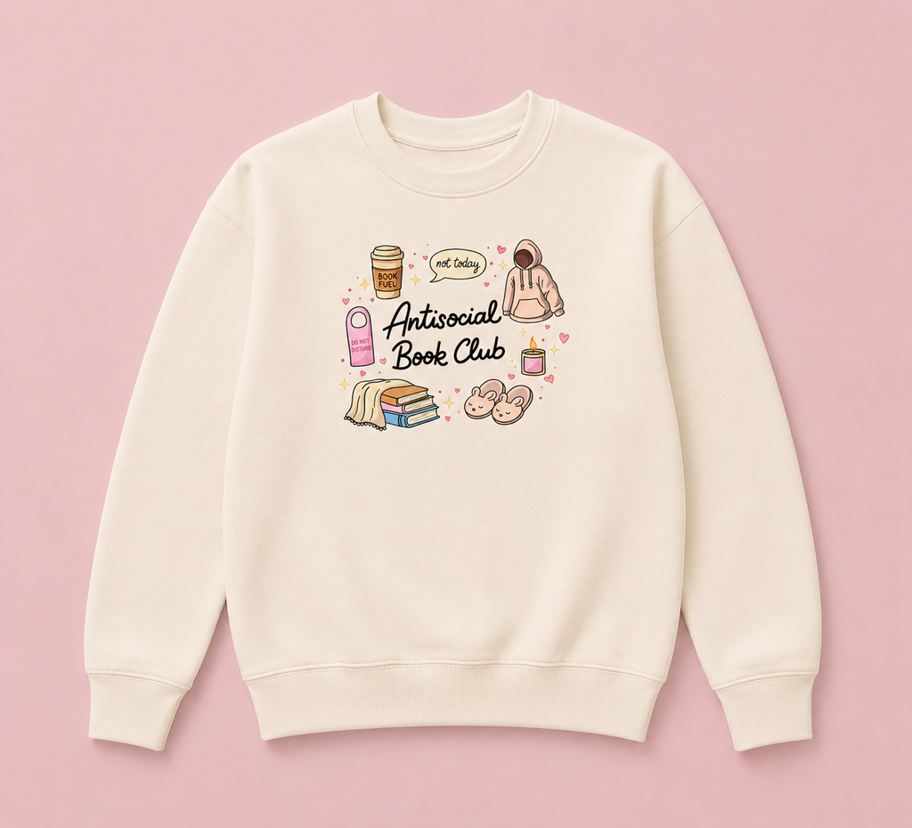 Antisocial Book Club Sweatshirt - printed