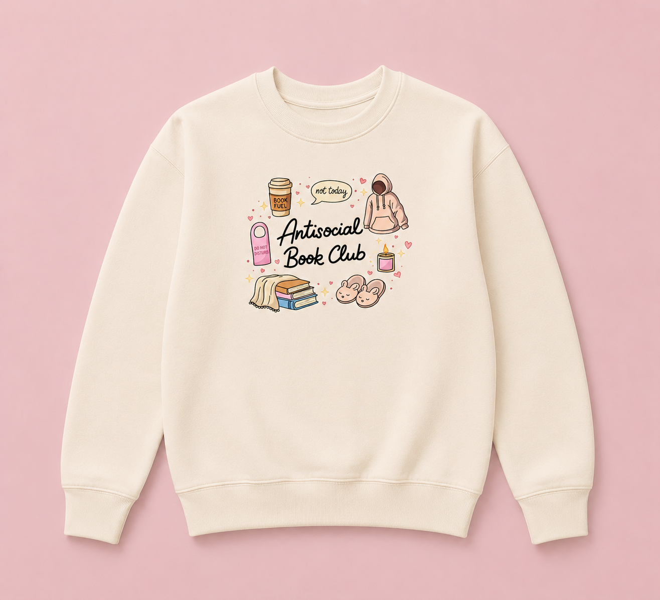 Antisocial Book Club Sweatshirt - printed