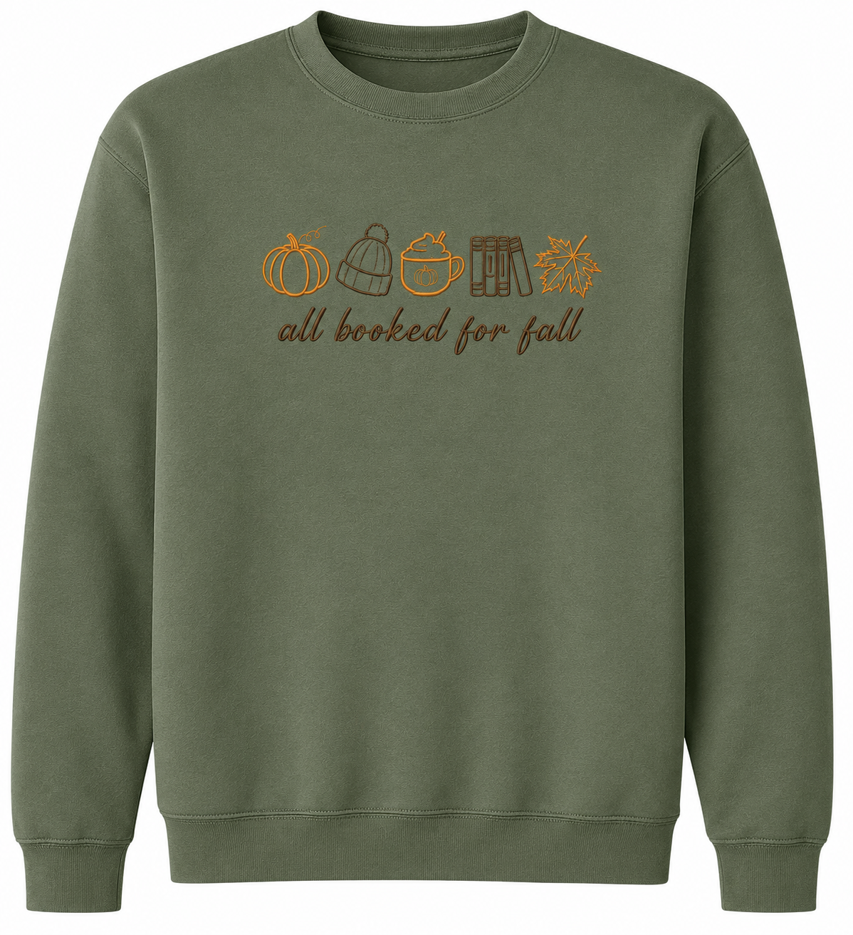 All Booked for Fall Embroidered Sweatshirt