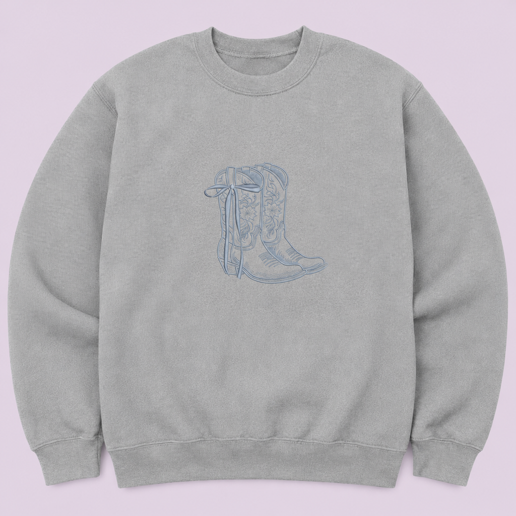 Cowboy Boots Embroidered Sweatshirt
