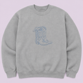 Cowboy Boots Embroidered Sweatshirt