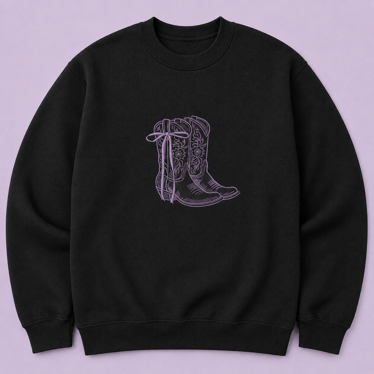Cowboy Boots Embroidered Sweatshirt