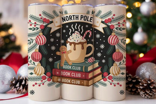 North pole book club tumbler - 20oz