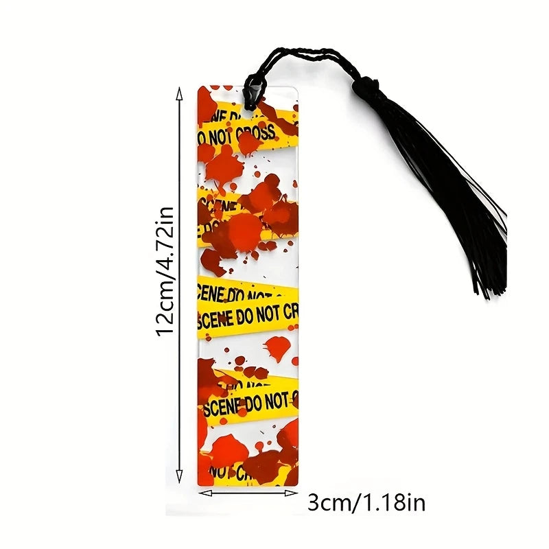 Blood Splatter cime scene bookmark