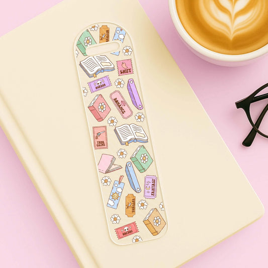 All book genres acrylic bookmark