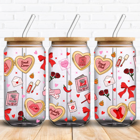 Smut Lover Glass can with straw - PRE ORDER